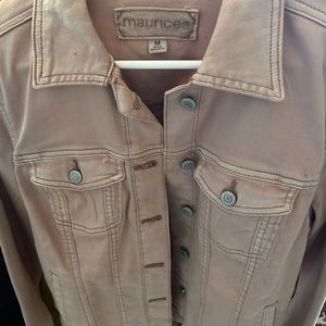 Maurices pink denim jacket Medium NWT